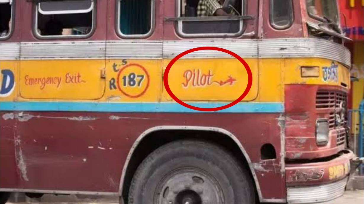 Pilot written bus door