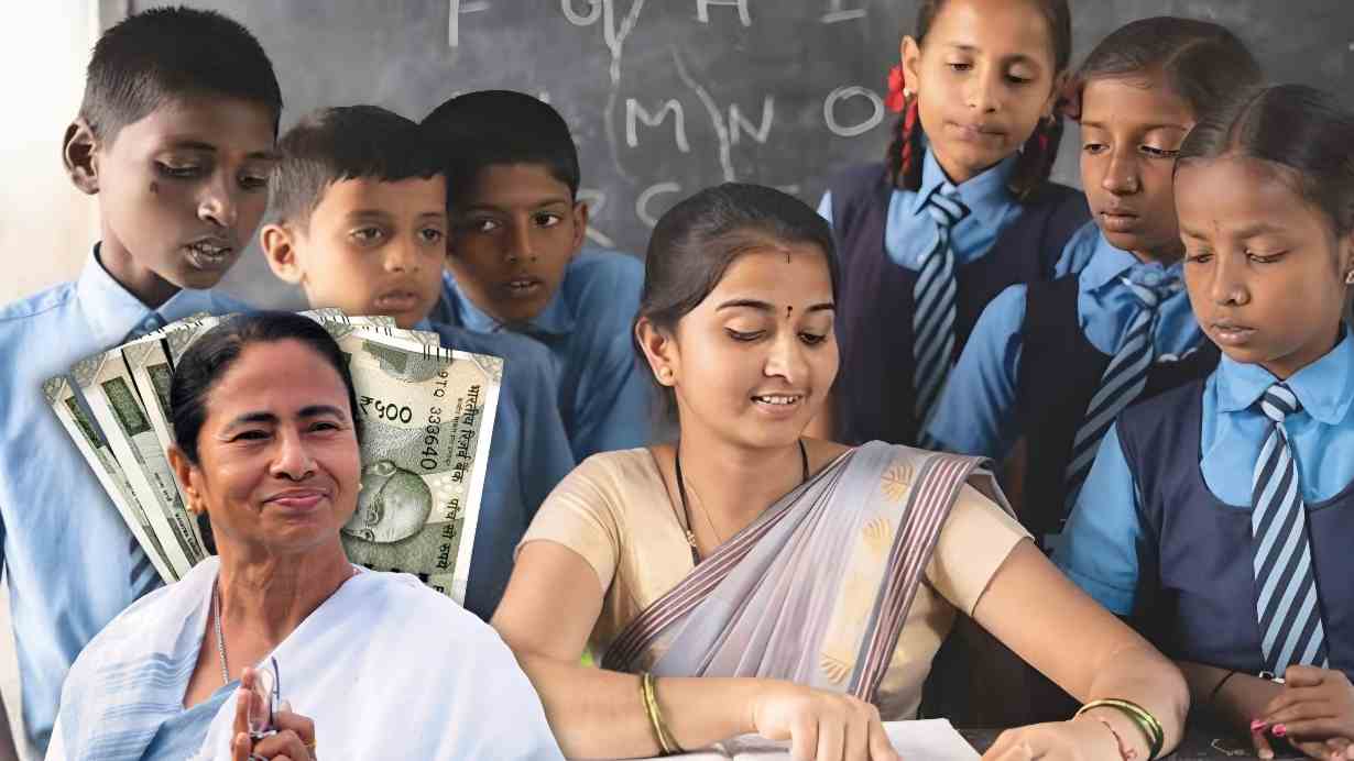 School teachers salary after da increase of wb