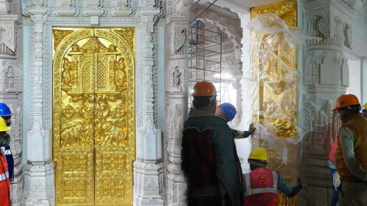 Golden doors in Ram Mandir