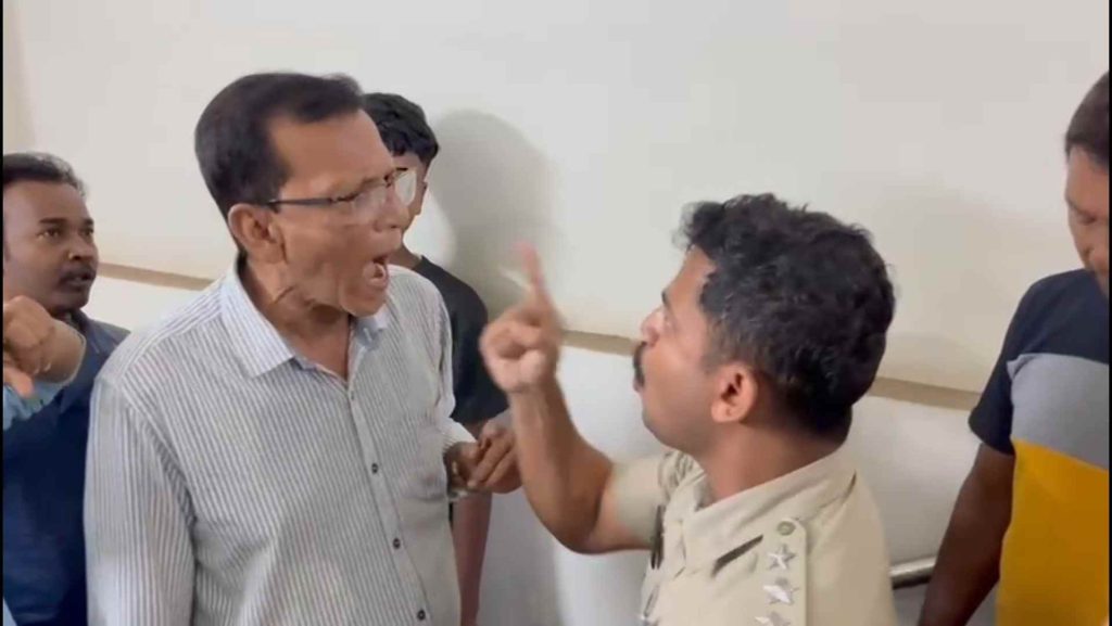 বিজেপি পুলিশ বাকবিতন্ডা