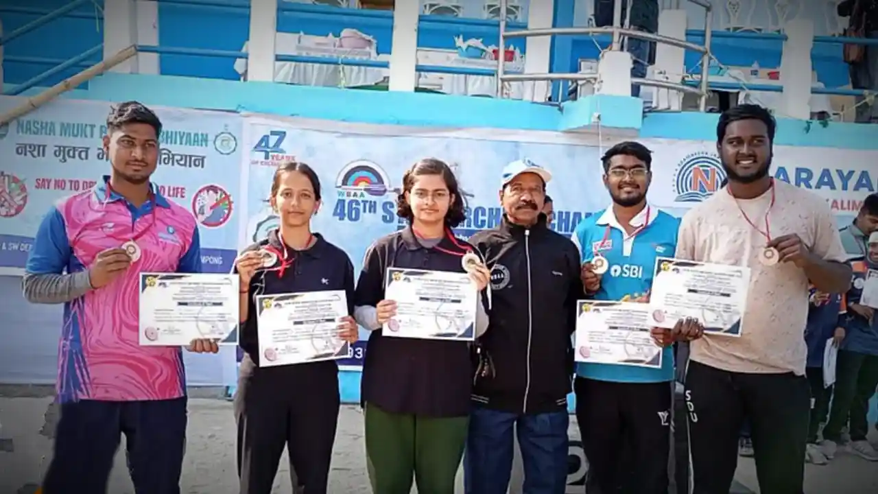 Birbhum won 5 medal sin State level archery competition