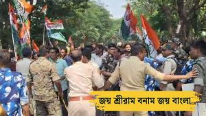 TMC BJP clash in Bolpur during Election 2026 Candidate Nomination